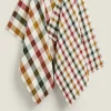 Colored Check Kitchen Towels (Pack Of 2)