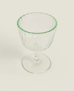 Colored Glass With Lines
