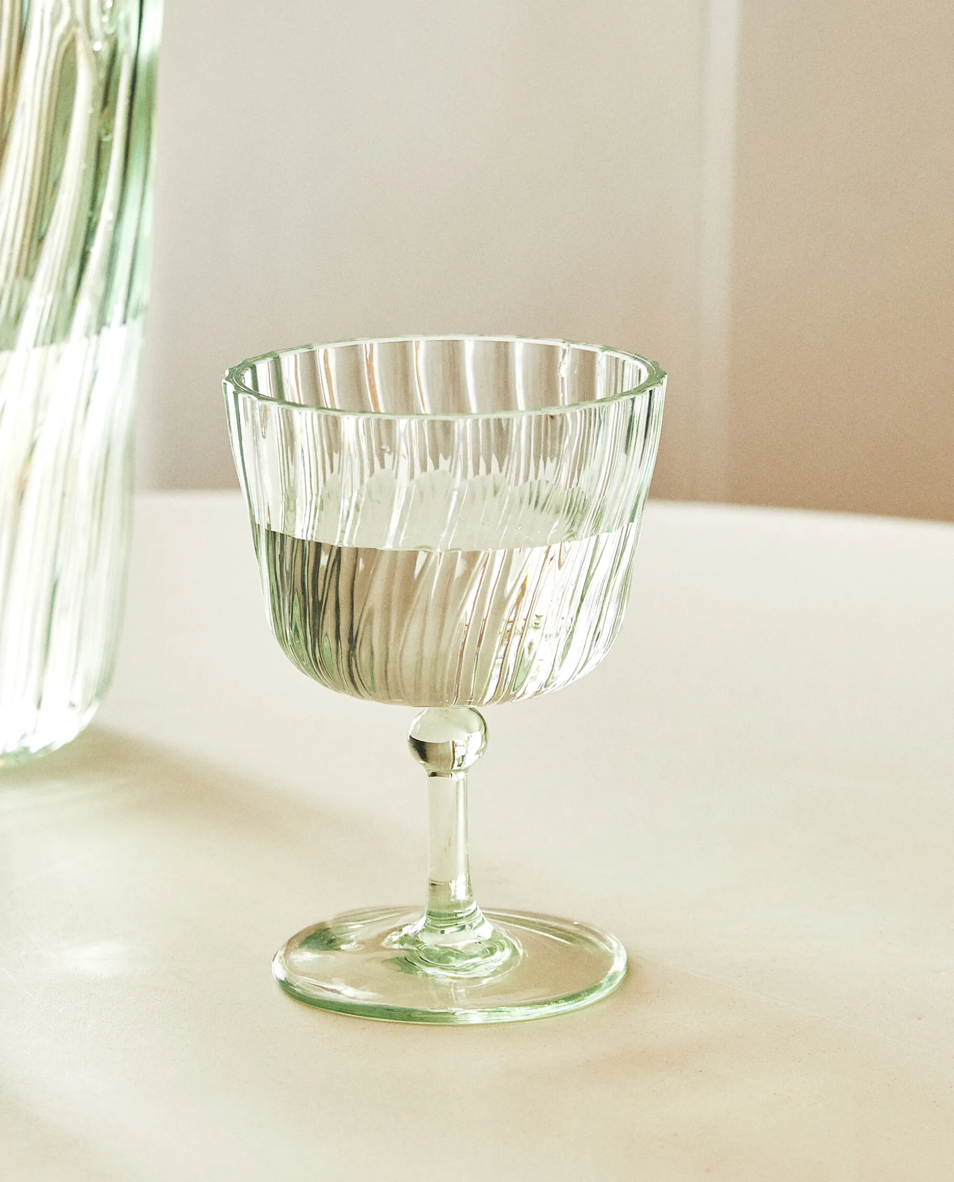 Colored Glass With Lines