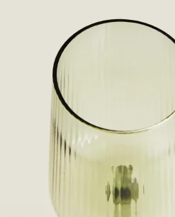Conical Wine Glass With Lines