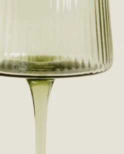 Conical Wine Glass With Lines