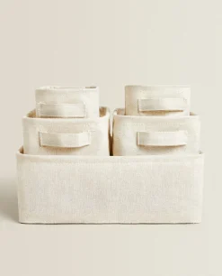 Cotton And Linen Organizer Box