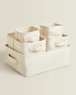 Cotton And Linen Organizer Box