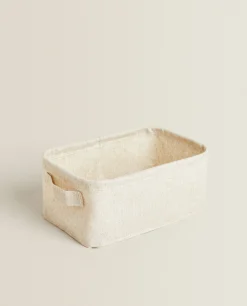 Cotton And Linen Organizer Box