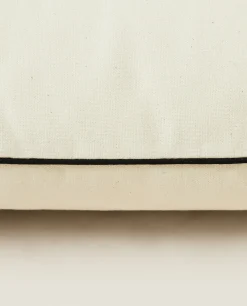 Cotton Back Cushion With Piping