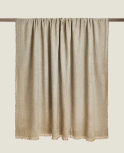 Cotton Blanket With Fringing