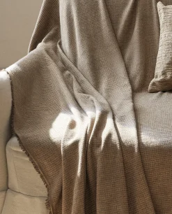 Cotton Blanket With Fringing