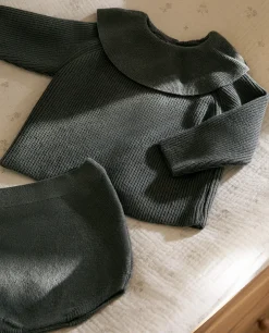 Cotton Bodysuit With Ruffled Silk