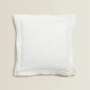 Cotton Throw Pillow Cover With Geometric Design