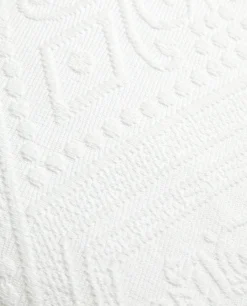 Cotton Throw Pillow Cover With Geometric Design