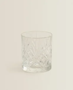 Crystalline Tumbler With Raised Design