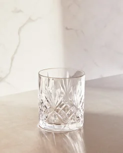 Crystalline Tumbler With Raised Design