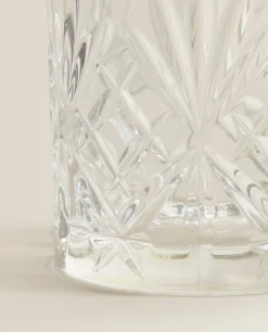 Crystalline Tumbler With Raised Design