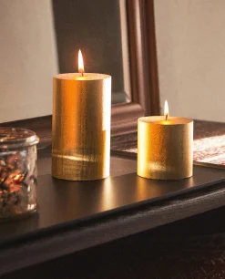 Cylindrical Christmas Candle