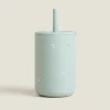 Dots Silicone Tumbler With Straw