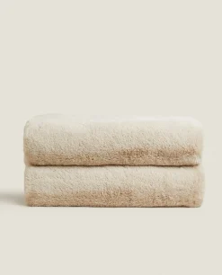 Double-Textured Faux Fur Blanket