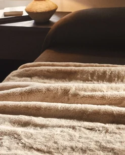 Double-Textured Faux Fur Blanket