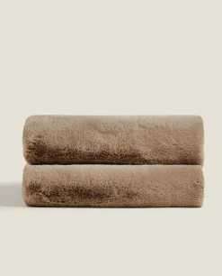 Double-Textured Faux Fur Blanket