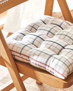 Dyed Thread Check Cushion