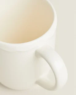 Earthenware Mug With A Raised-Design Edge