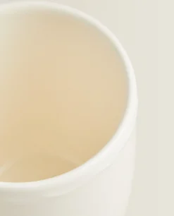 Earthenware Mug With A Raised-Design Edge