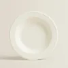 Earthenware Soup Plate With Raised-Design Edge