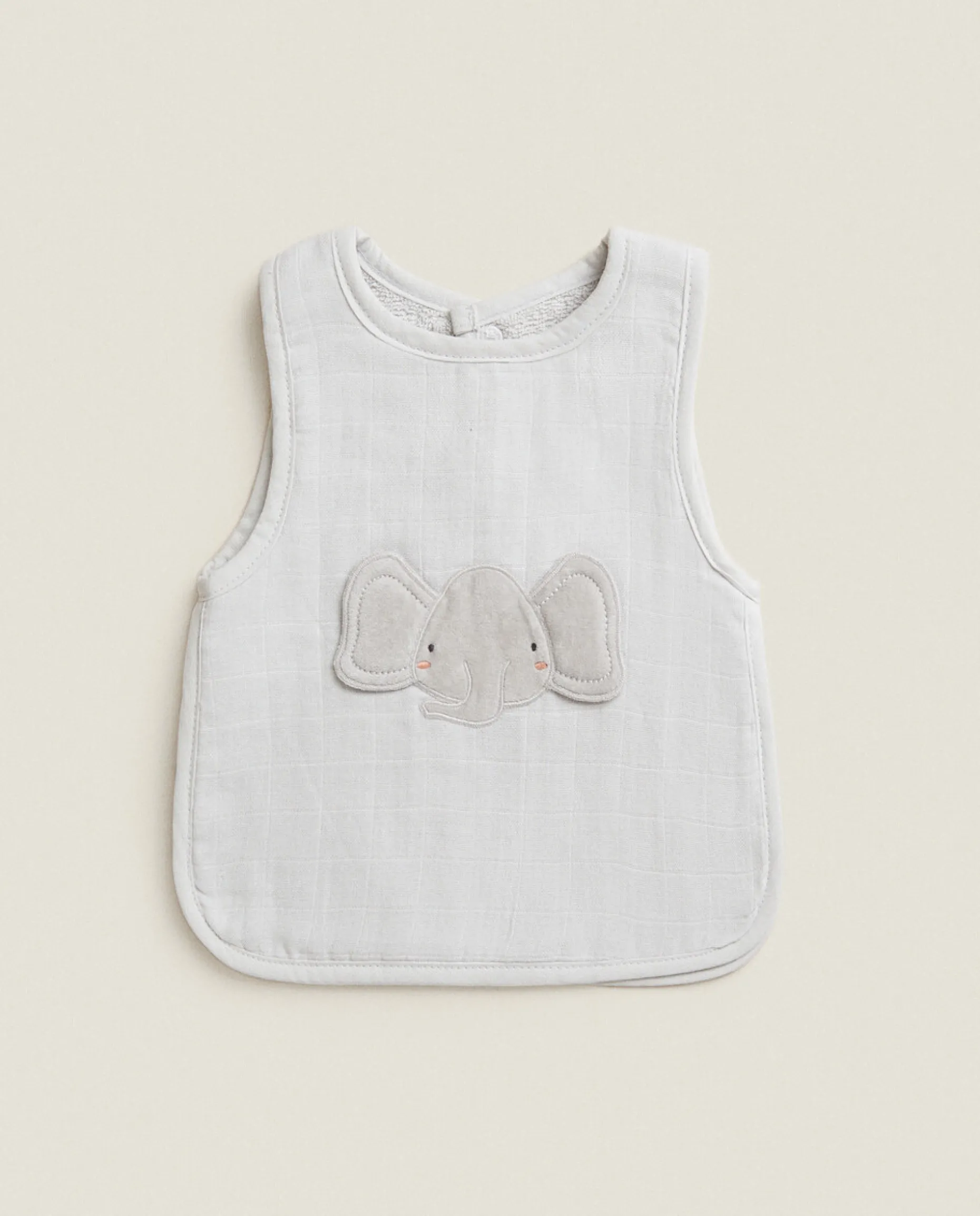 Elephant Cotton Terrycloth Bib