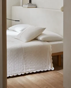 Embroidered Butterfly Bedspread