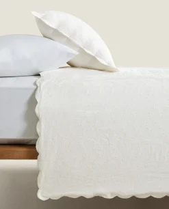 Embroidered Butterfly Bedspread
