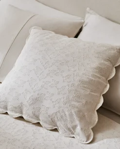 Embroidered Butterfly Throw Pillow Cover