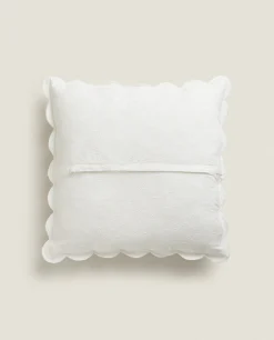 Embroidered Butterfly Throw Pillow Cover
