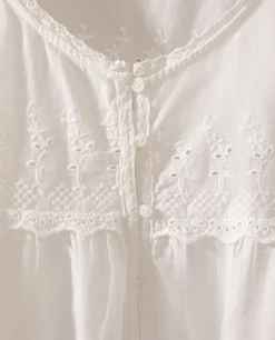 Embroidered Cotton Nightgown