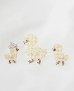Embroidered Duck Bib
