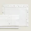 Embroidered Moon And Star Flat Sheet Set