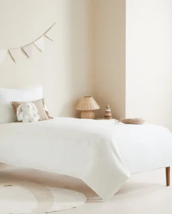 Embroidered Moons And Stars Duvet Cover