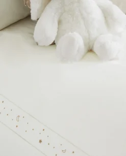 Embroidered Moons And Stars Duvet Cover