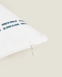 Embroidered Throw Pillow Cover