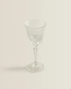 Engraved Crystalline Water Glass