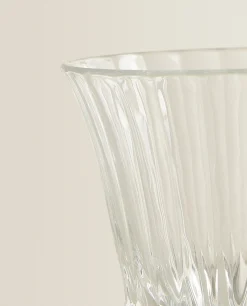 Engraved Crystalline Water Glass