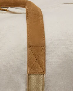 Fabric Travel Bag With Leather Detail