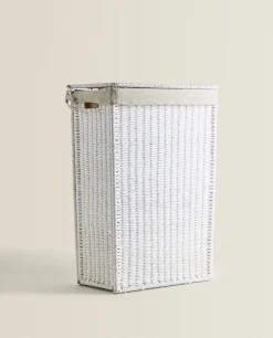 Fabric-Lined Laundry Hamper