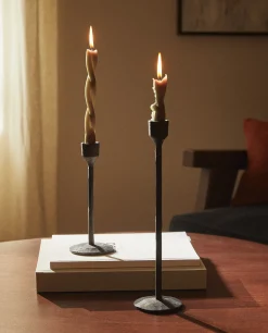 Faceted Metal Candlestick