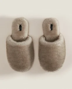 Faux Fur Mule Slippers