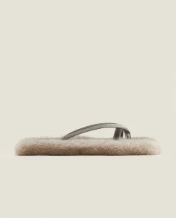 Faux Fur Sandal Slippers