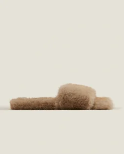 Faux Fur Slider Slippers