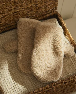 Faux Shearling Mittens