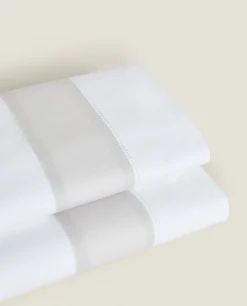 Flat Sheet With Linen Border