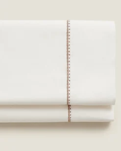 Flat Sheet With Topstitching