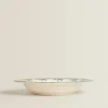 Floral Earthenware Soup Plate