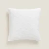 Floral Embroidered Throw Pillow